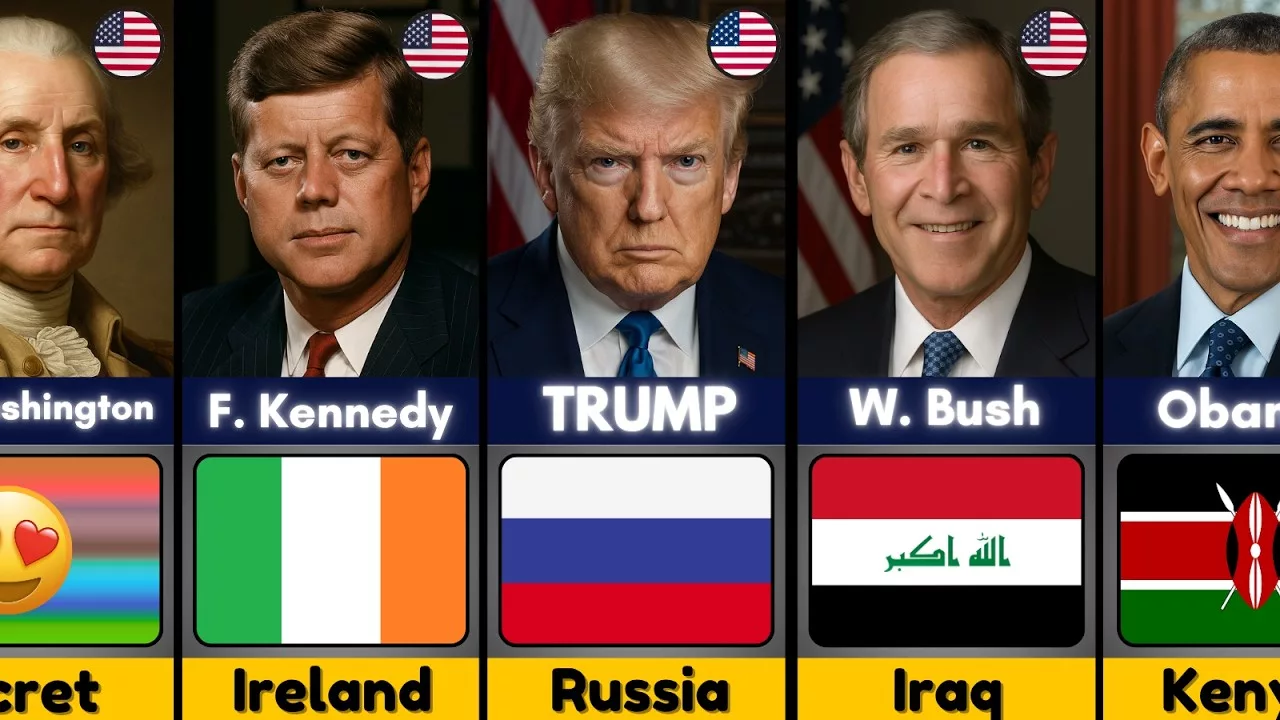 47 U.S. Presidents and Their Favorite Countries 🌍