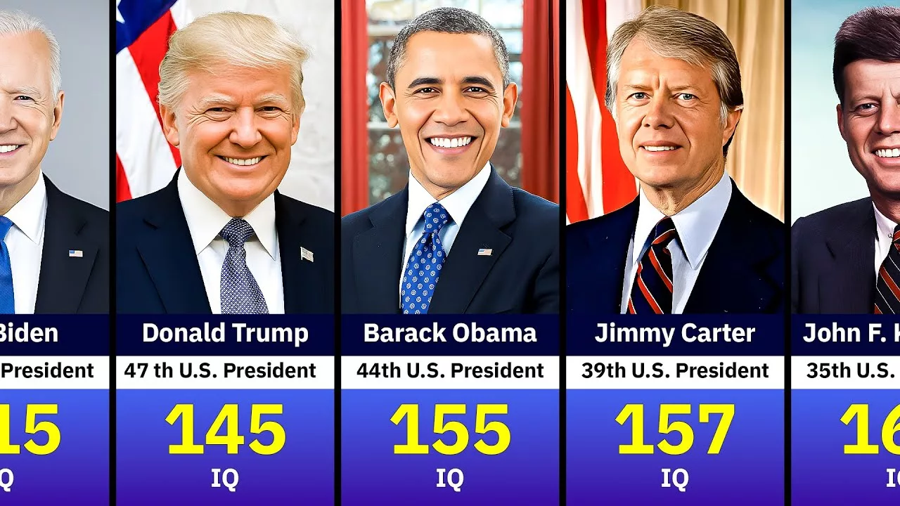 All the US Presidents Ranked by IQ: From Least Intelligent to Most Intelligent!